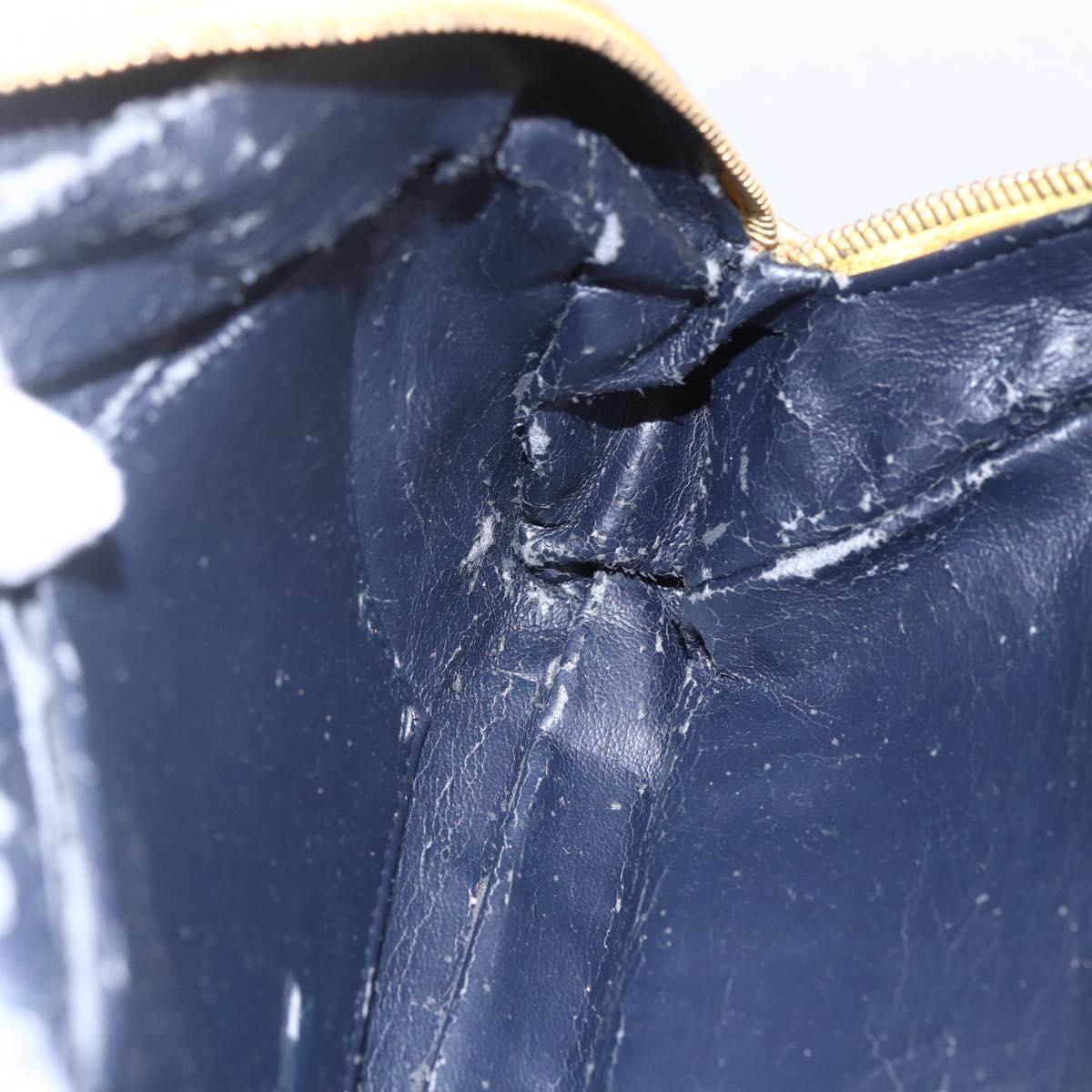 LOEWE Anagram Shoulder Bag Leather Gold Auth 153984