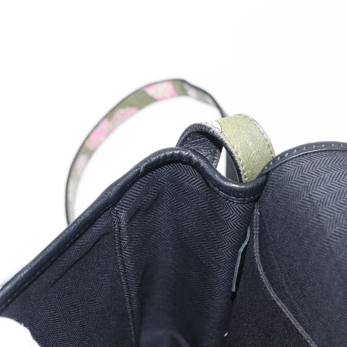 LOEWE Shoulder Bag Leather Green Auth 153985