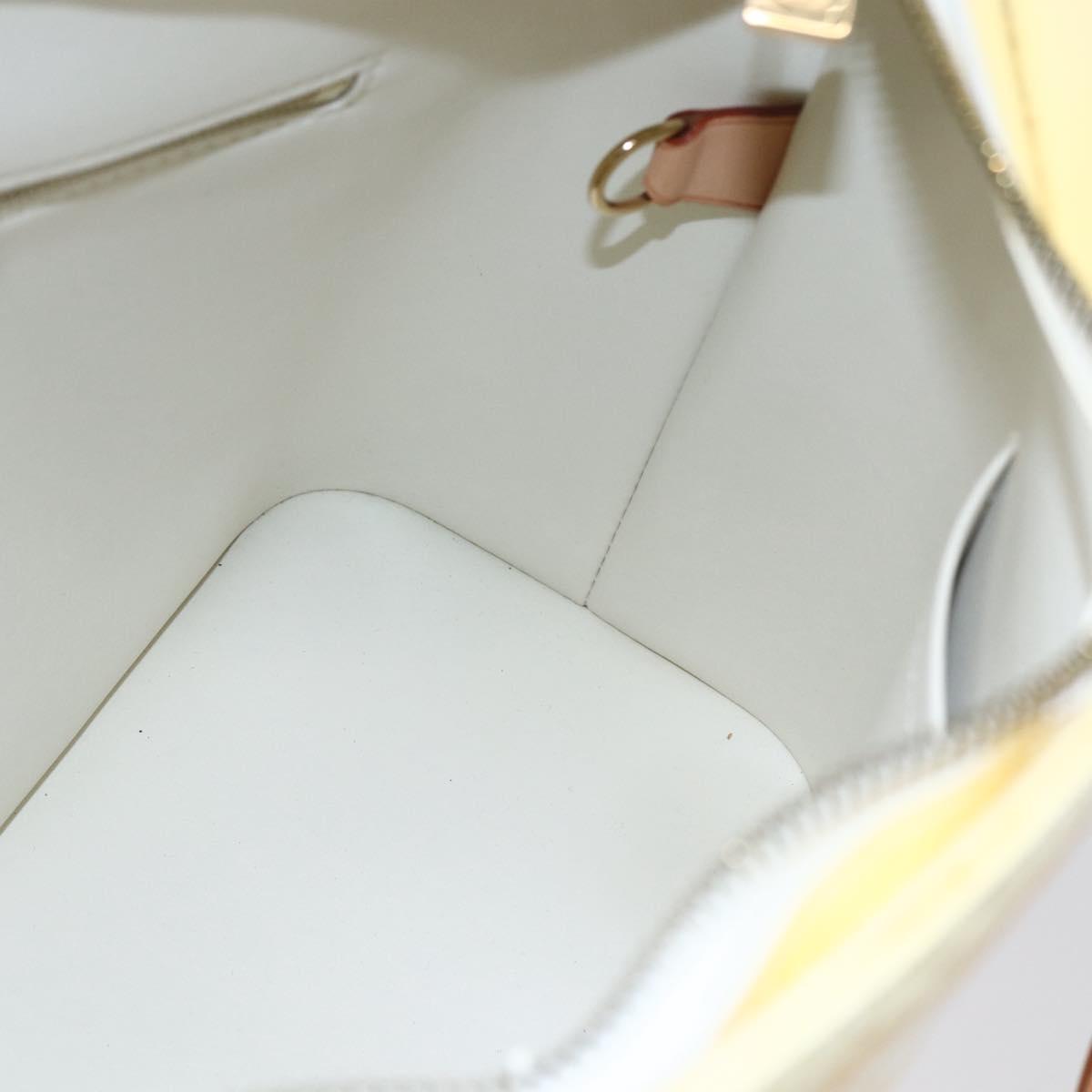 LOUIS VUITTON Monogram Vernis Houston Hand Bag Perle M91342 LV Auth 154000