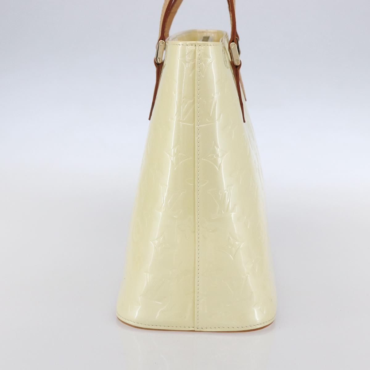 LOUIS VUITTON Monogram Vernis Houston Hand Bag Perle M91342 LV Auth 154000