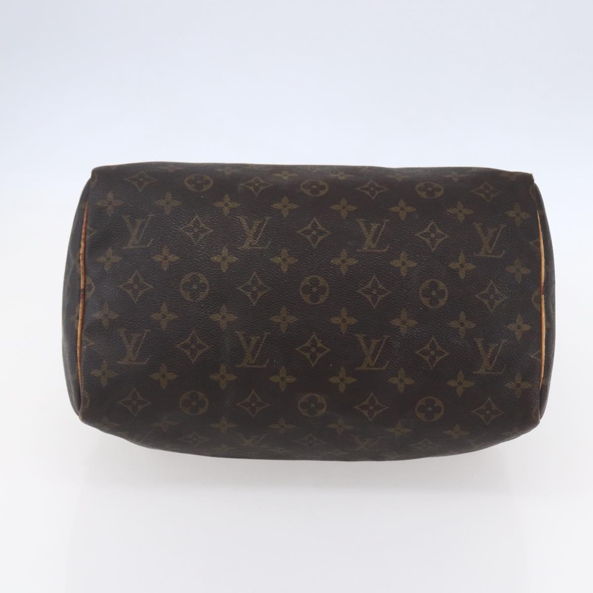 LOUIS VUITTON Monogram Speedy 30 Hand Bag M41526 LV Auth 154008