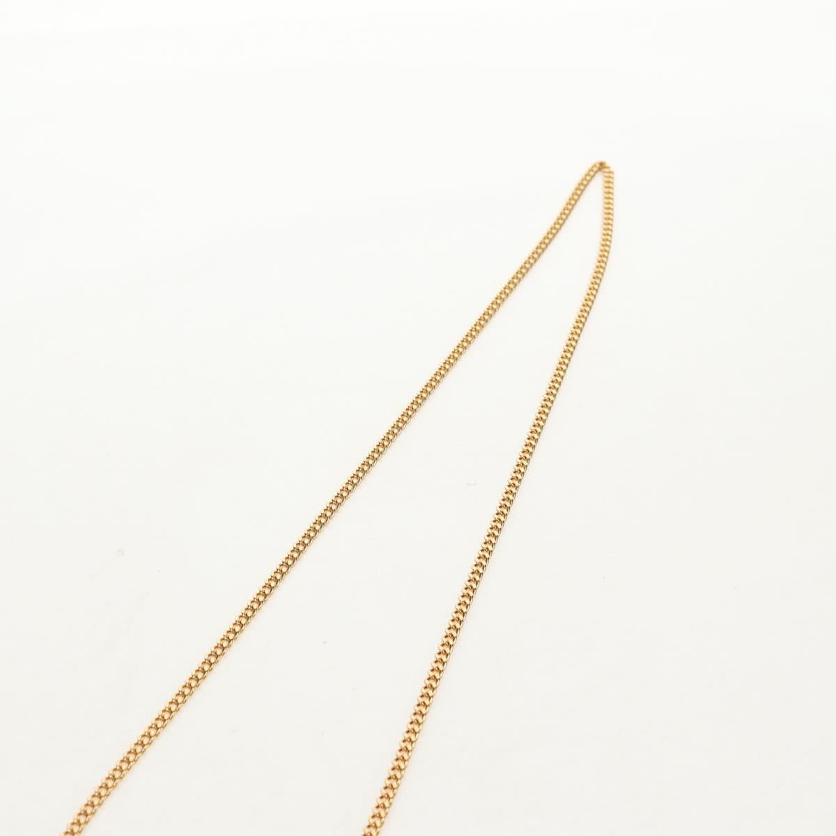 CELINE Triomphe Macadam Canvas Chain Shoulder Bag Canvas Beige Gold Auth 154016M