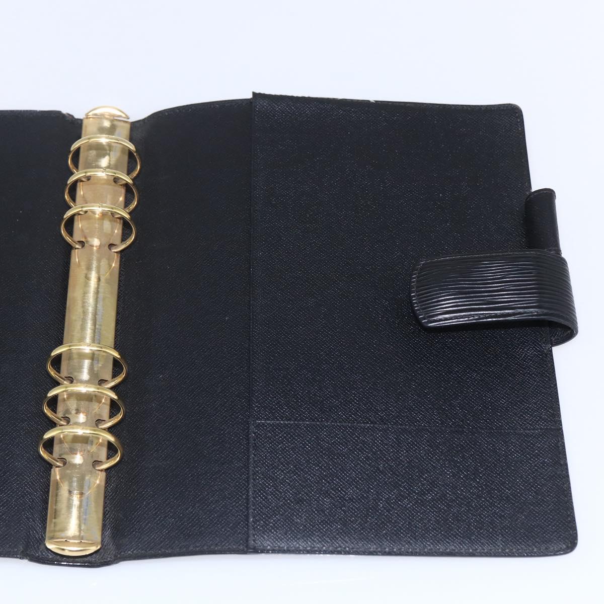 LOUIS VUITTON Epi Agenda GM Day Planner Cover Black R20212 LV Auth 154017