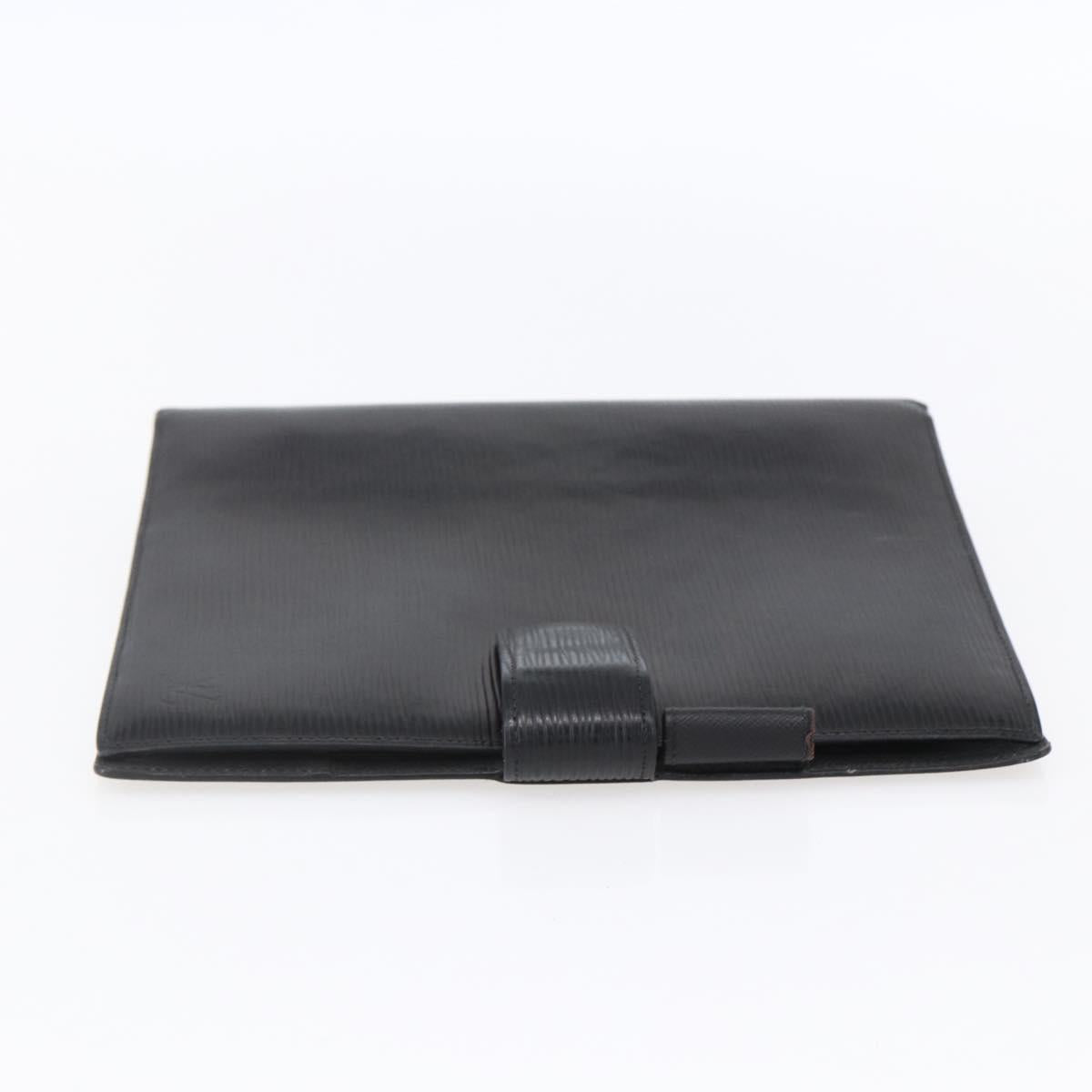 LOUIS VUITTON Epi Agenda GM Day Planner Cover Black R20212 LV Auth 154017