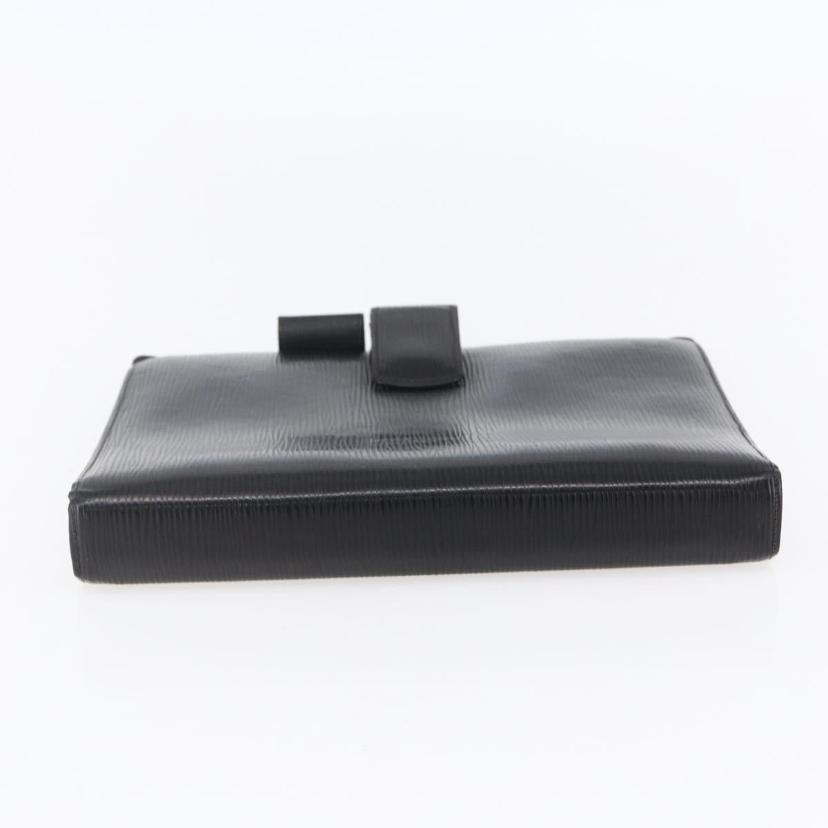 LOUIS VUITTON Epi Agenda GM Day Planner Cover Black R20212 LV Auth 154017