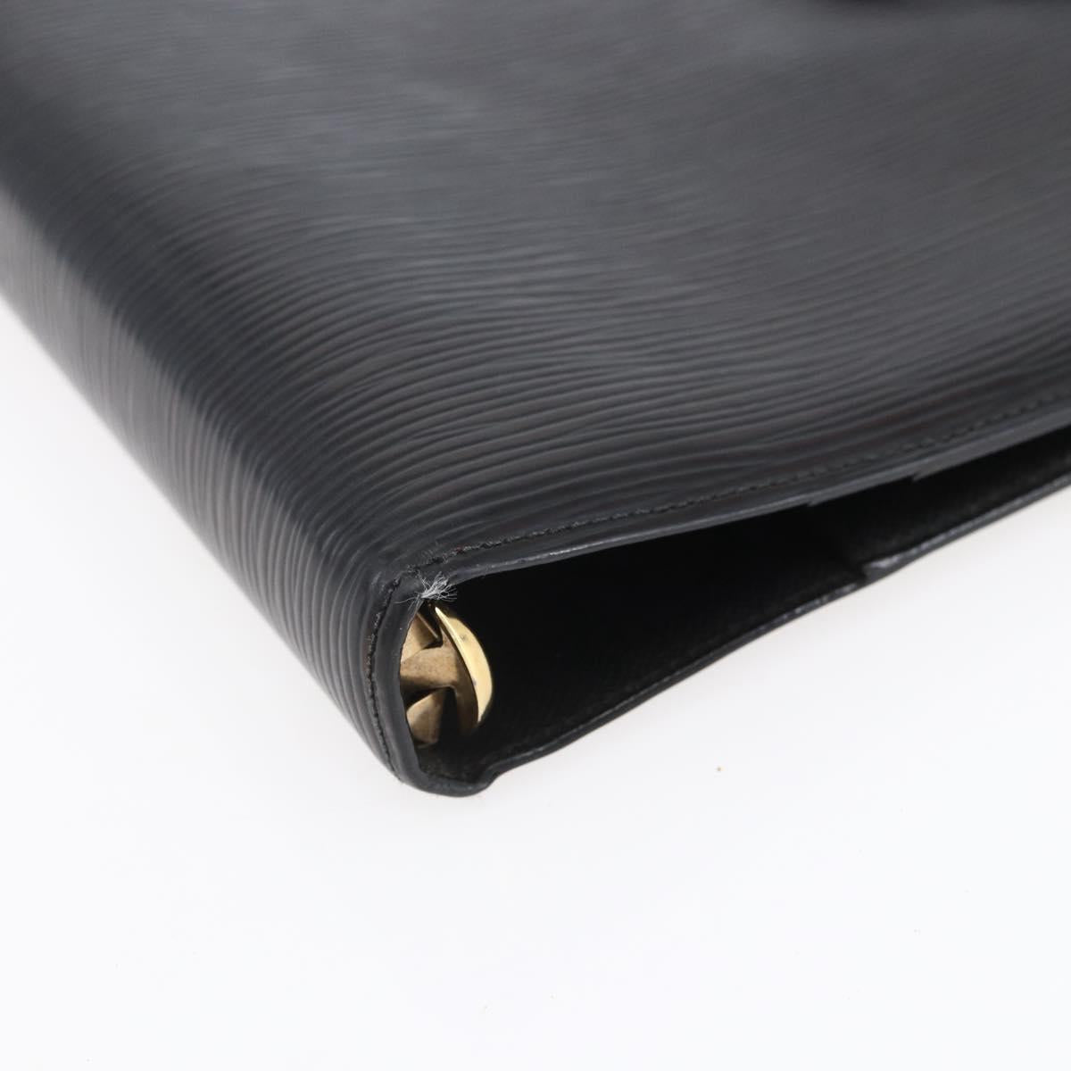 LOUIS VUITTON Epi Agenda GM Day Planner Cover Black R20212 LV Auth 154017