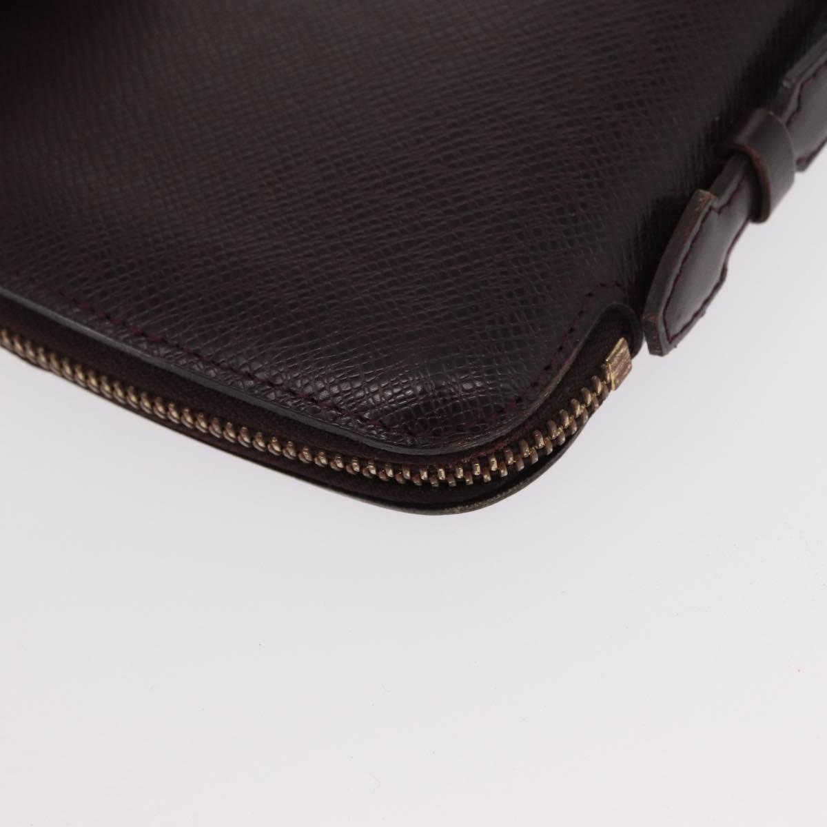 LOUIS VUITTON Taiga Organizer Atoll Travel Case Acajou M30656 LV Auth 154018