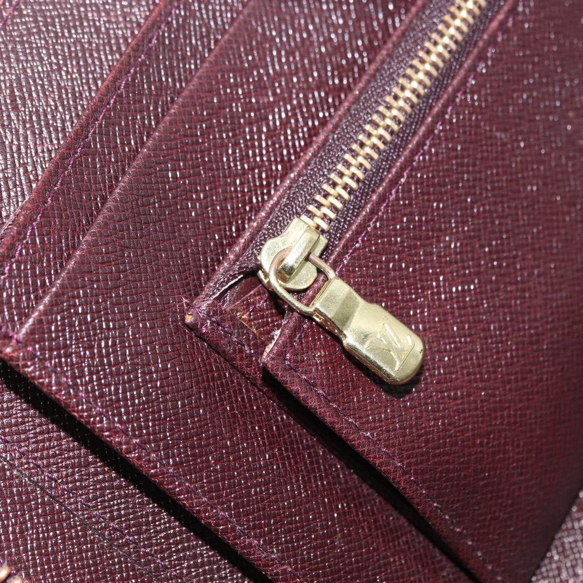 LOUIS VUITTON Taiga Organizer Atoll Travel Case Acajou M30656 LV Auth 154018