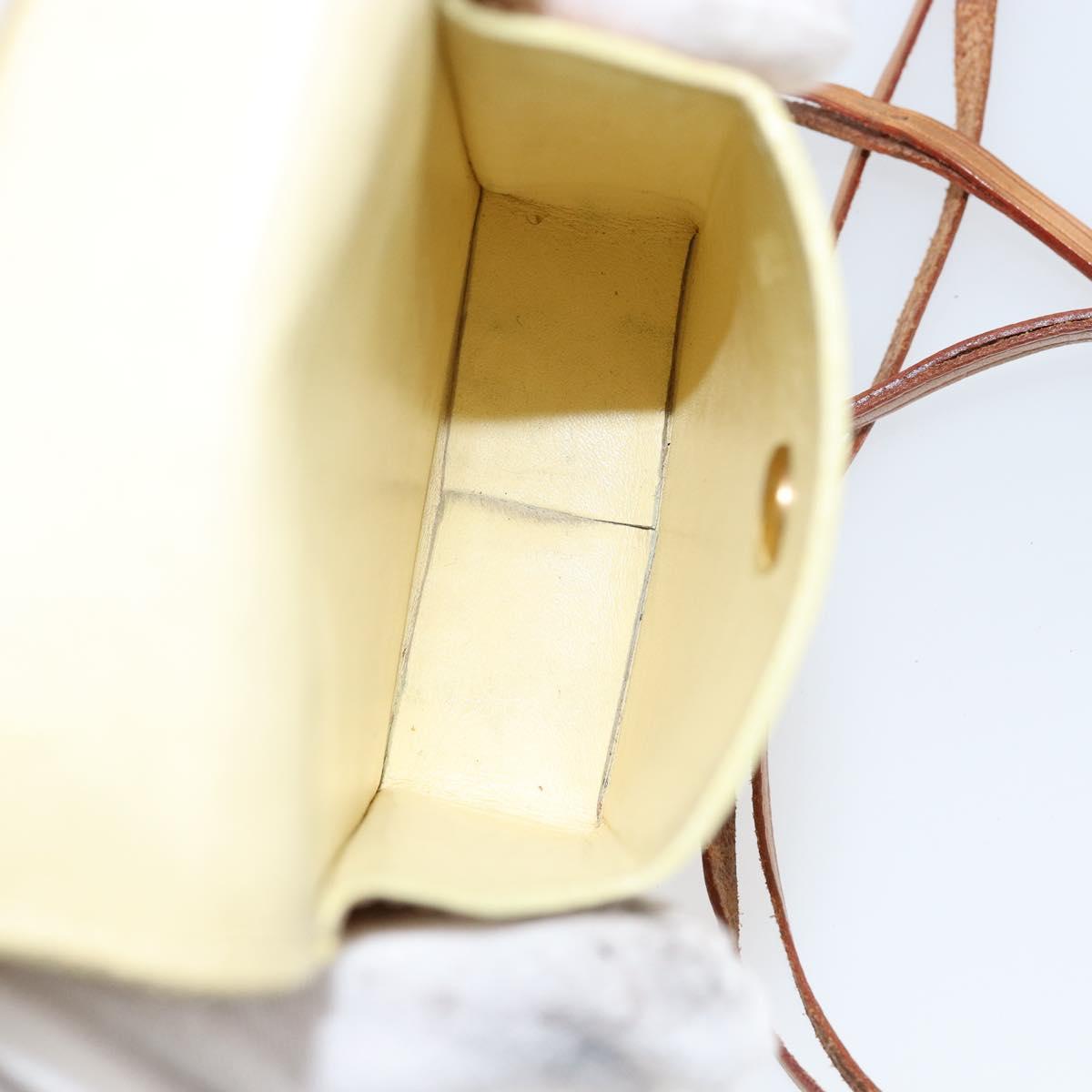 LOUIS VUITTON Monogram Vernis Walker Wallet Lime Yellow M91074 LV Auth 154019