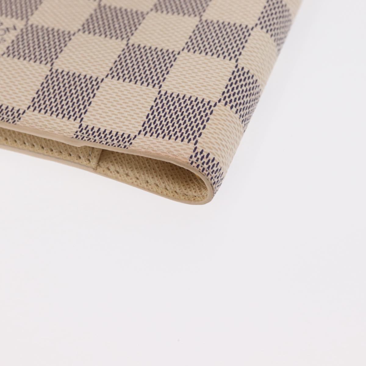 LOUIS VUITTON Damier Azur Agenda PM Day Planner Cover R20706 LV Auth 154021