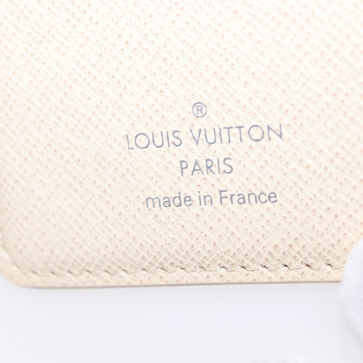 LOUIS VUITTON Damier Azur Agenda PM Day Planner Cover R20706 LV Auth 154021