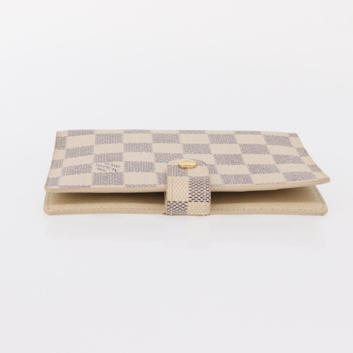 LOUIS VUITTON Damier Azur Agenda PM Day Planner Cover R20706 LV Auth 154021