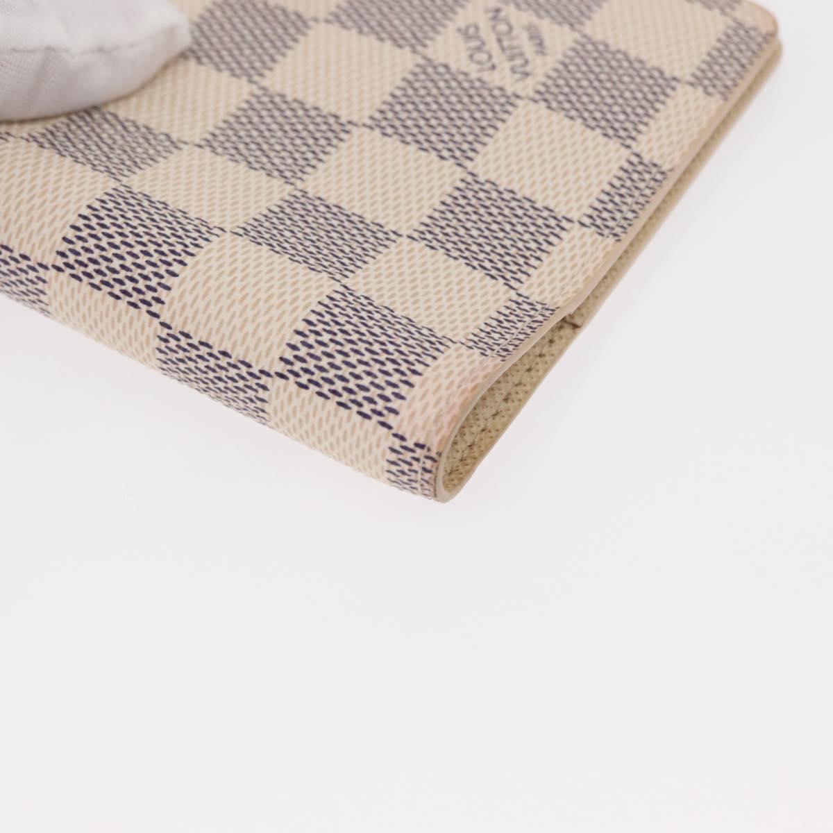 LOUIS VUITTON Damier Azur Agenda PM Day Planner Cover R20706 LV Auth 154021
