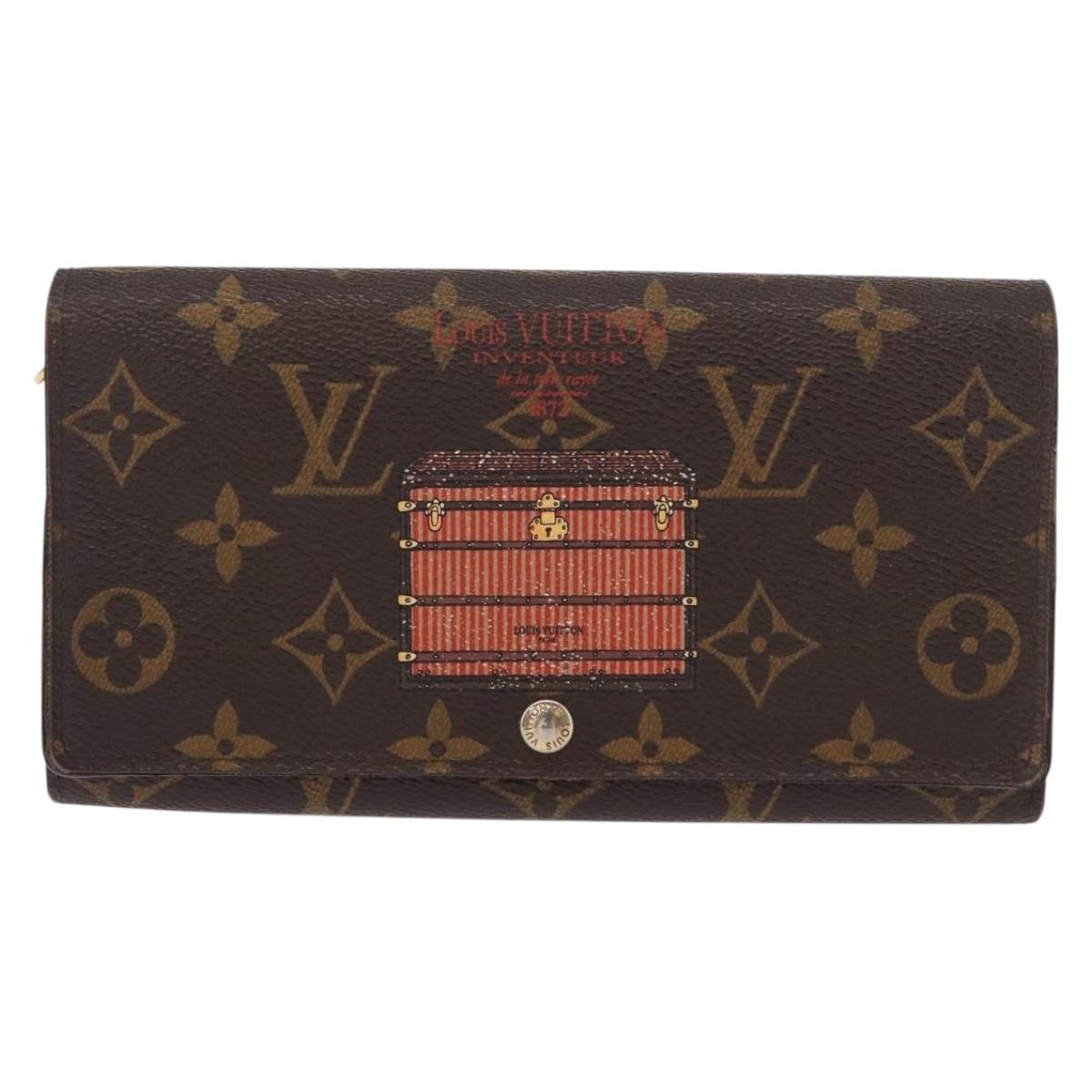 LOUIS VUITTON Monogram Trunk Portefeuille Sarah Long Wallet M60415 Auth 154024