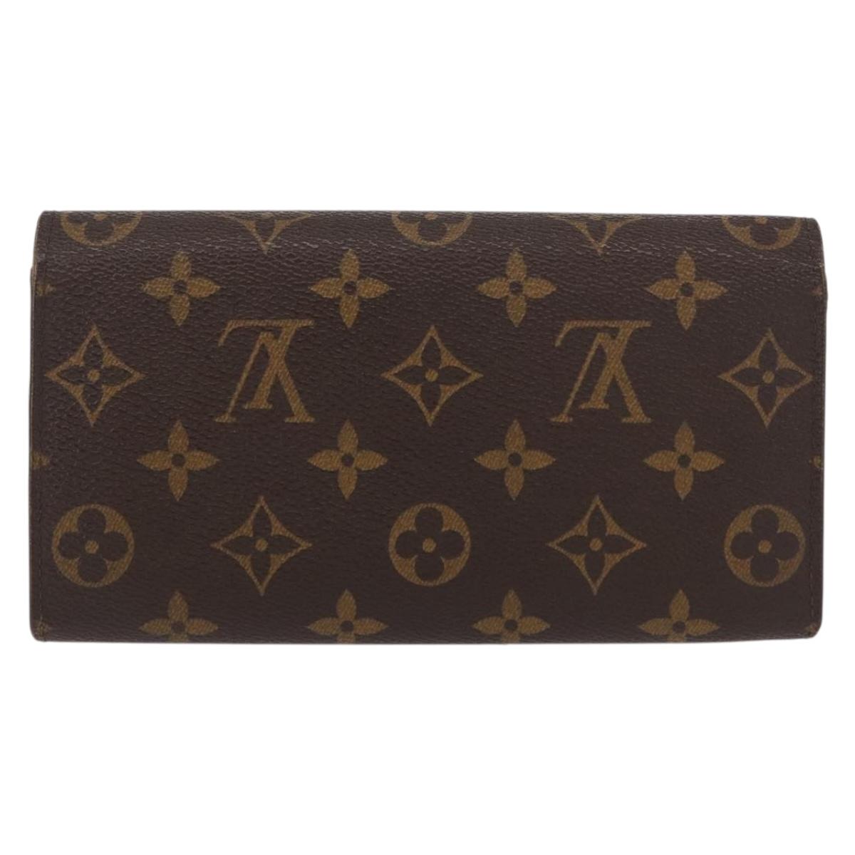 LOUIS VUITTON Monogram Trunk Portefeuille Sarah Long Wallet M60415 Auth 154024