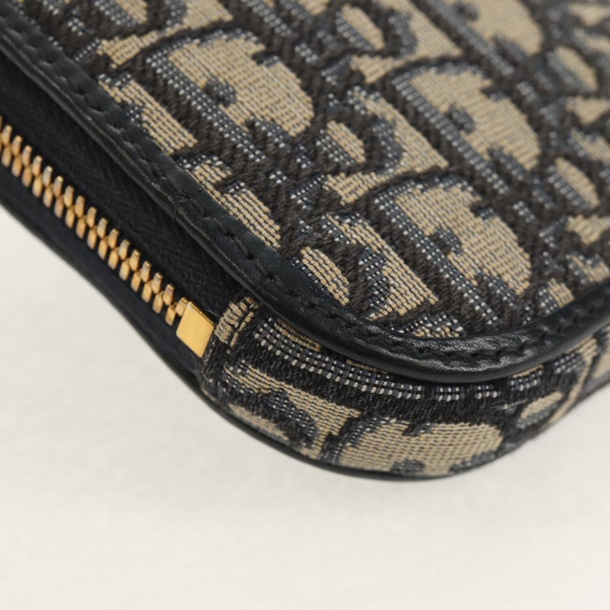 Christian Dior Trotter Canvas Phone Holder Chain Montaigne Bag Navy Auth 154027A