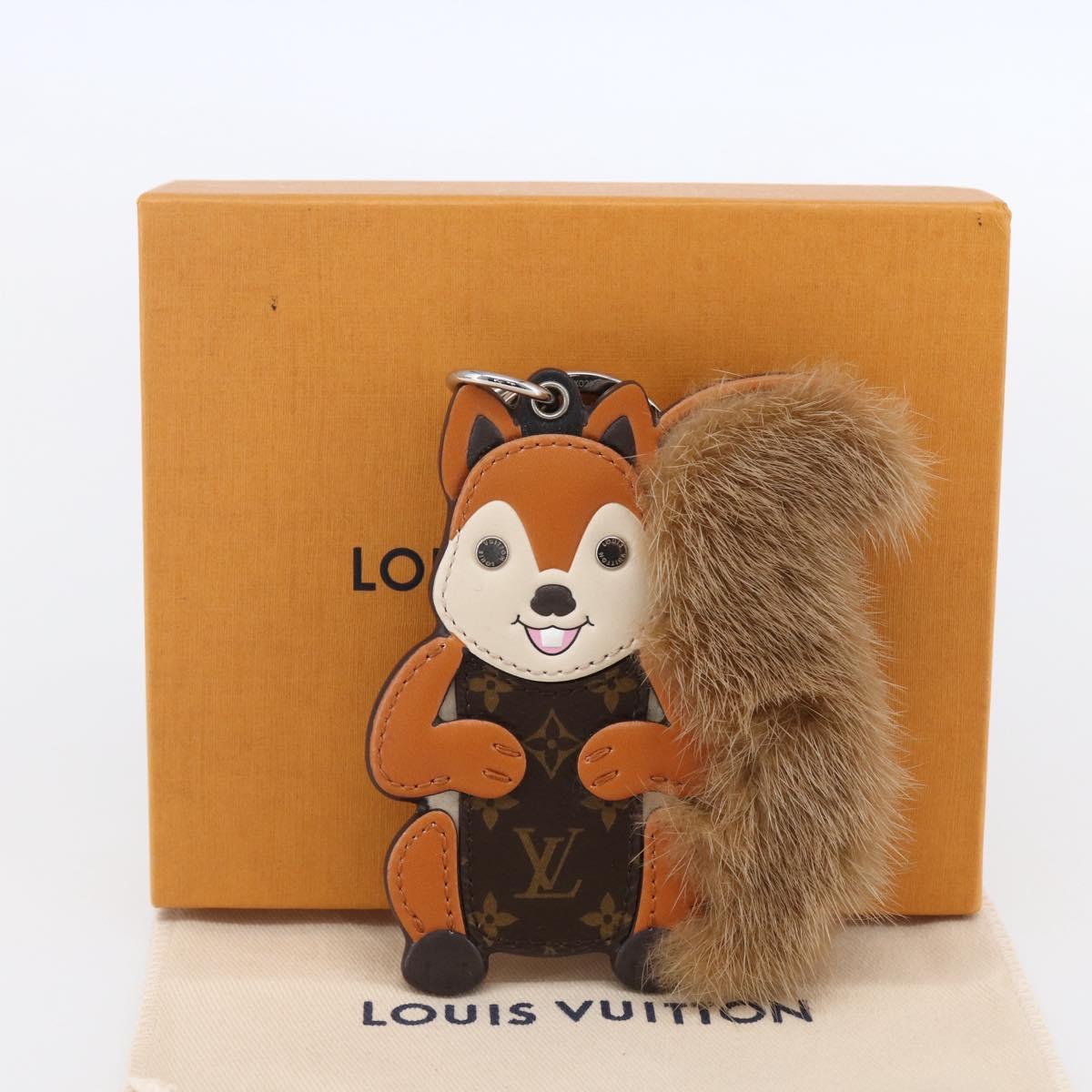 LOUIS VUITTON Monogram Porte Cles Squirrel Key Holder M00345 LV Auth 154032SAM