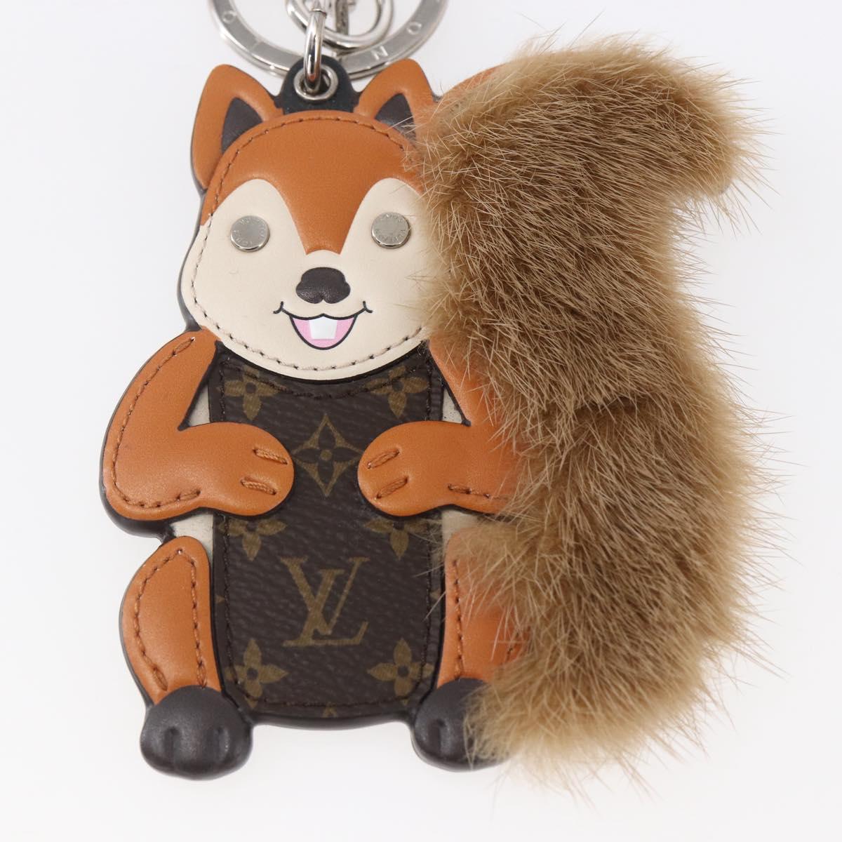 LOUIS VUITTON Monogram Porte Cles Squirrel Key Holder M00345 LV Auth 154032SAM