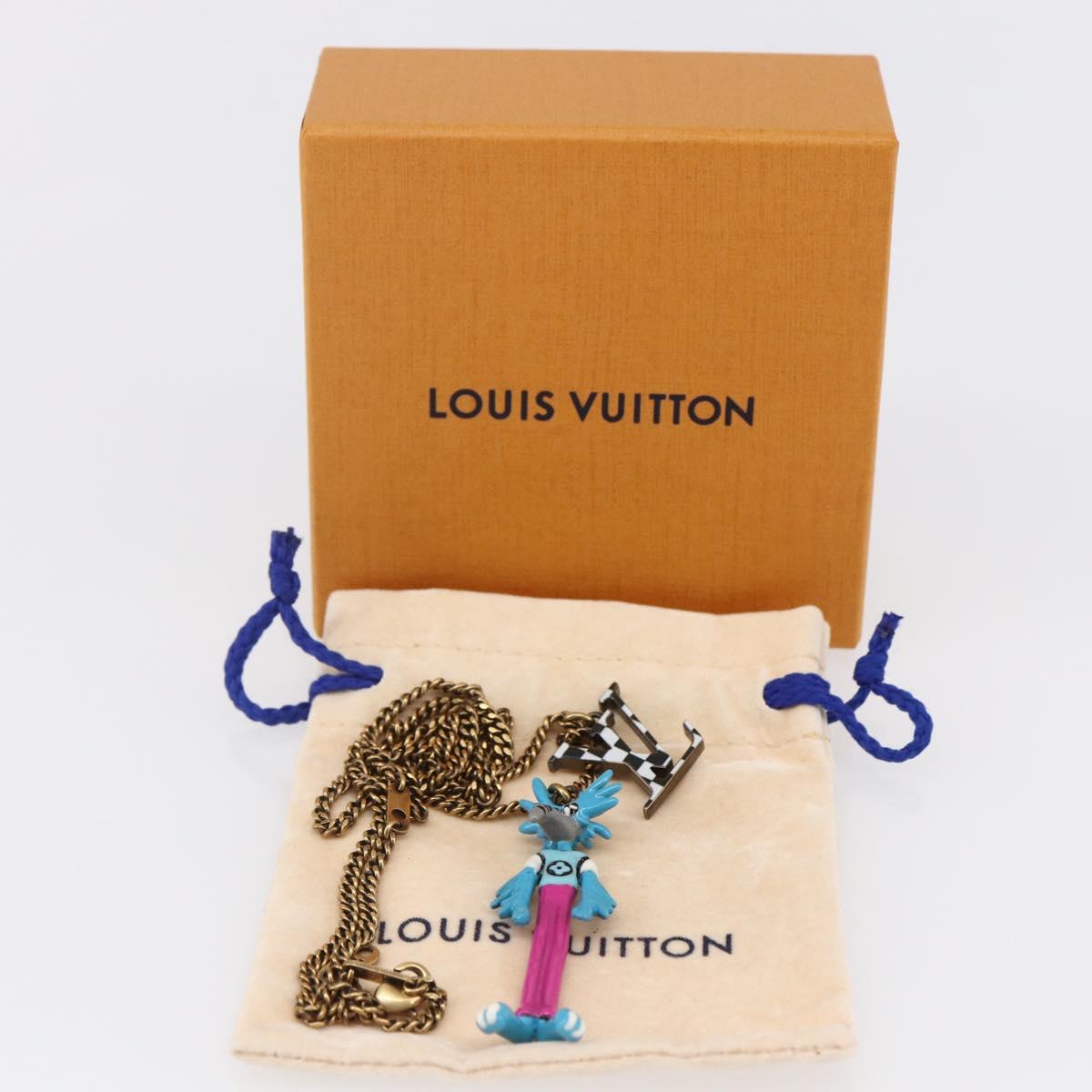 LOUIS VUITTON LV Animals Necklace metal Gold Tone MP2928 LV Auth 154037SAM
