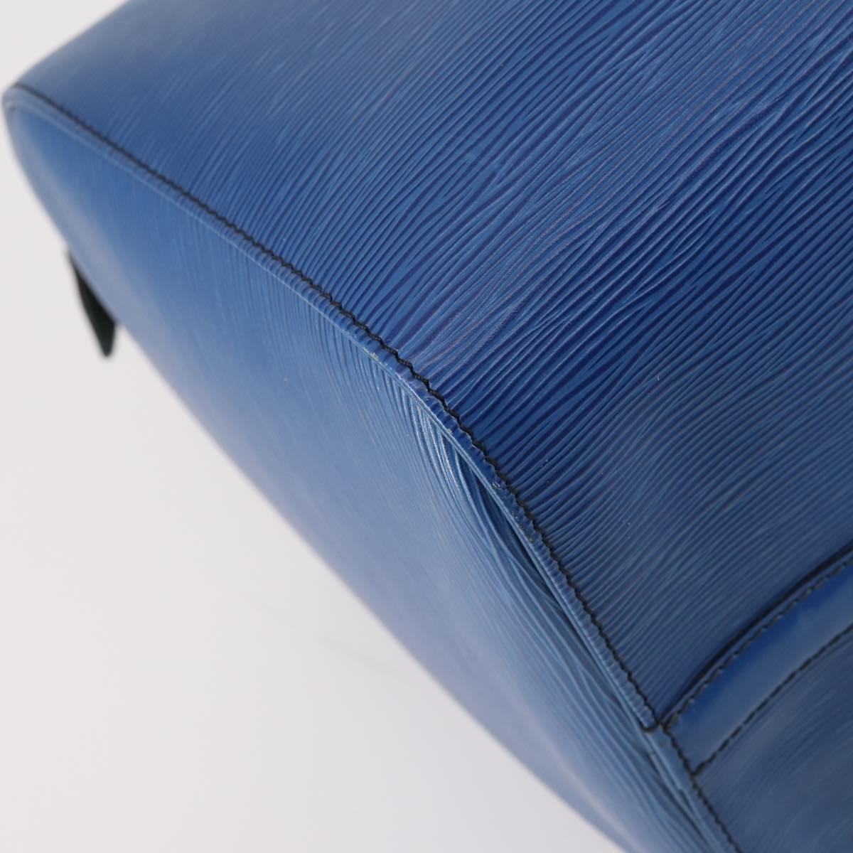 LOUIS VUITTON Epi Keepall 50 Boston Bag Blue M42965 LV Auth 154039V