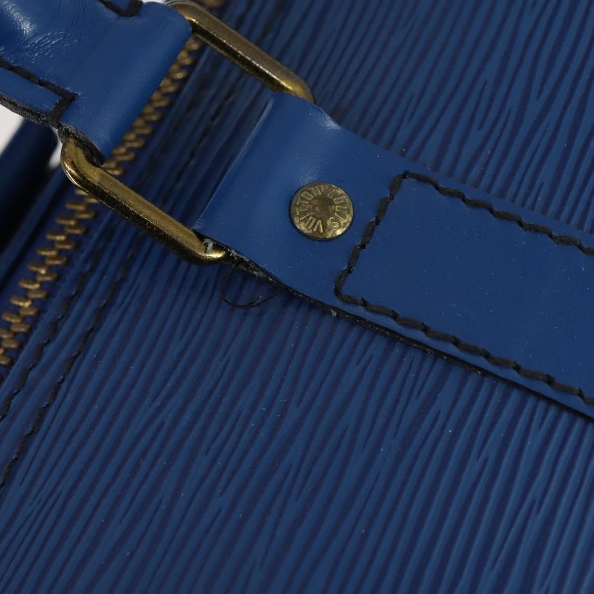 LOUIS VUITTON Epi Keepall 50 Boston Bag Blue M42965 LV Auth 154039V