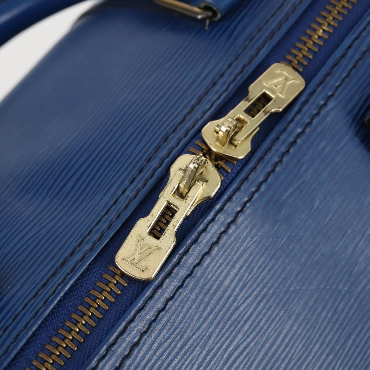 LOUIS VUITTON Epi Keepall 50 Boston Bag Blue M42965 LV Auth 154039V