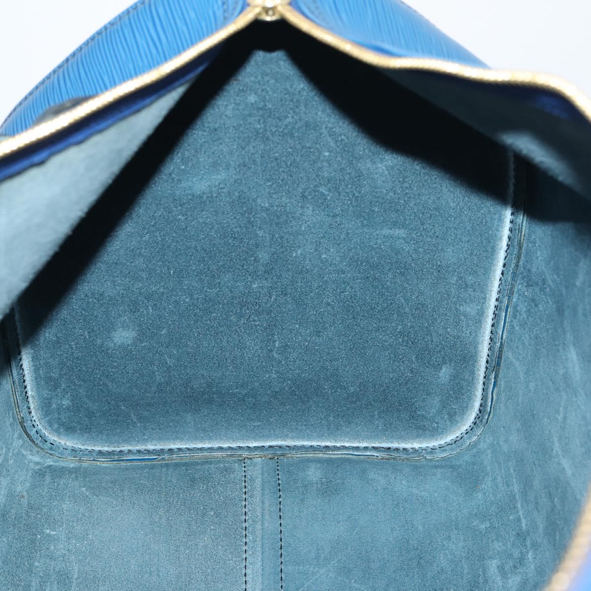 LOUIS VUITTON Epi Keepall 50 Boston Bag Blue M42965 LV Auth 154039V