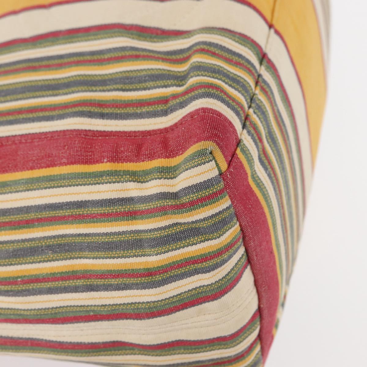 CHANEL Tote Bag Canvas Multicolor Gold CC Auth 154043