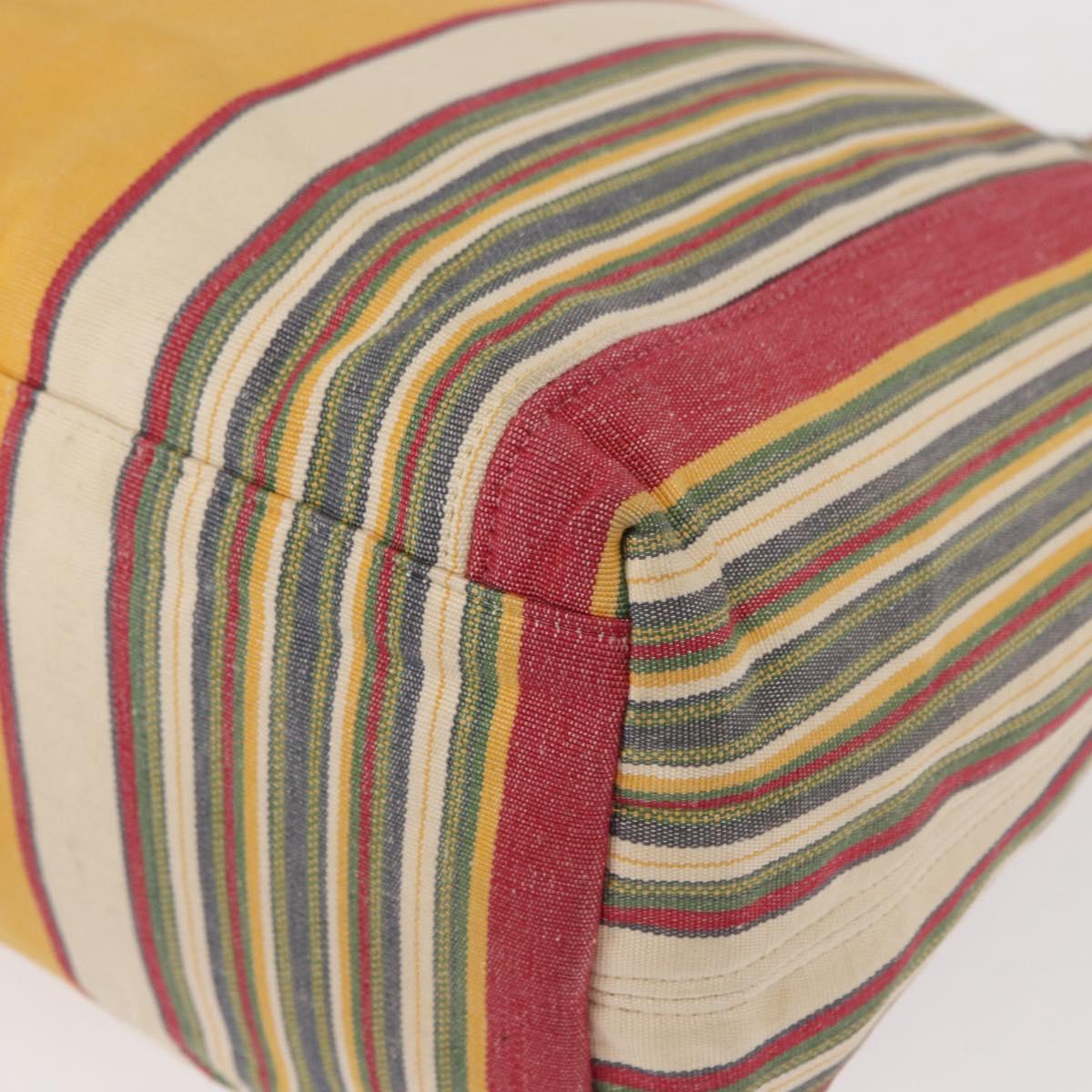 CHANEL Tote Bag Canvas Multicolor Gold CC Auth 154043