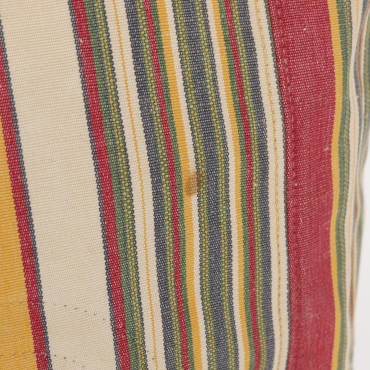 CHANEL Tote Bag Canvas Multicolor Gold CC Auth 154043