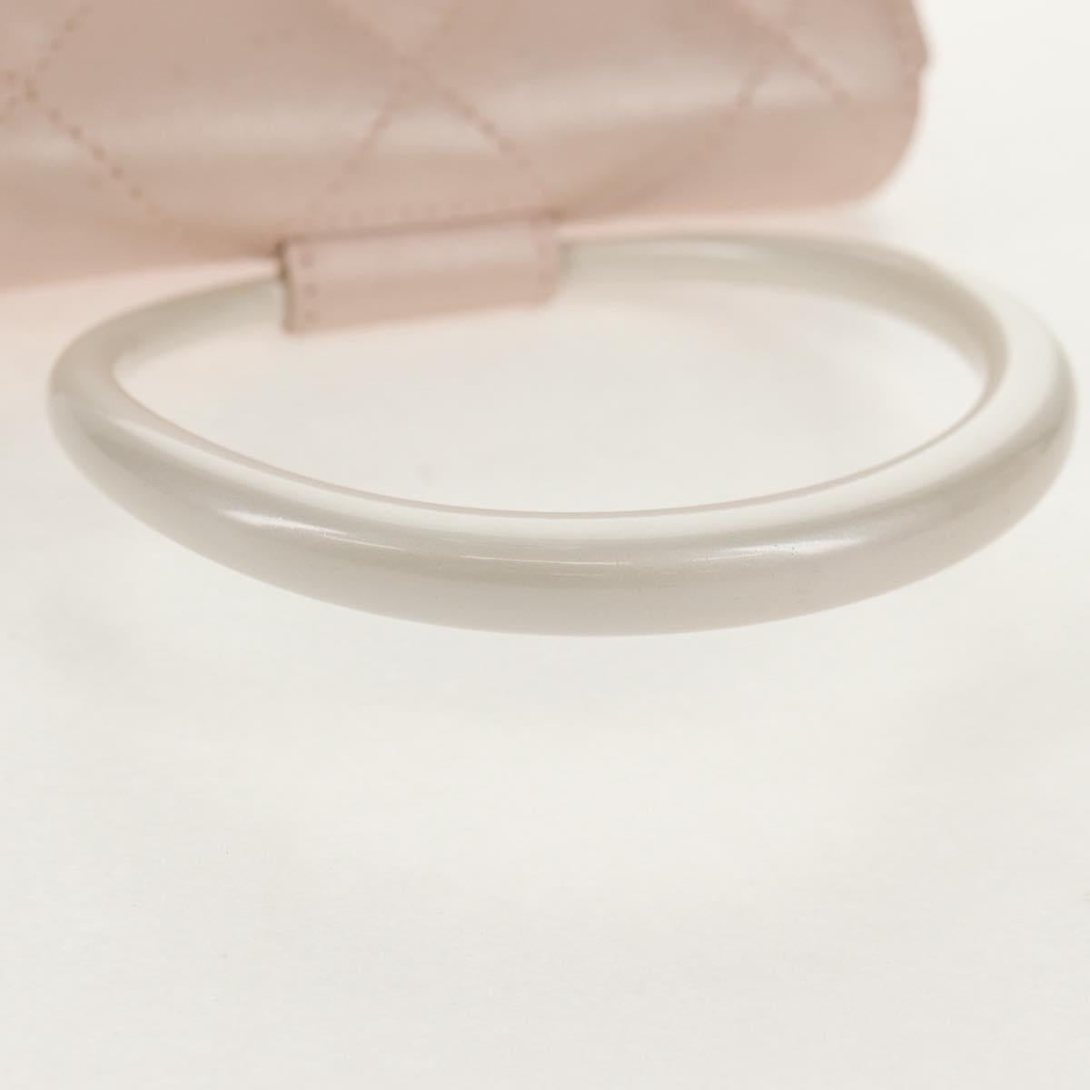 CHANEL Matelasse Hand Bag Leather Pink Silver CC Auth 154045V