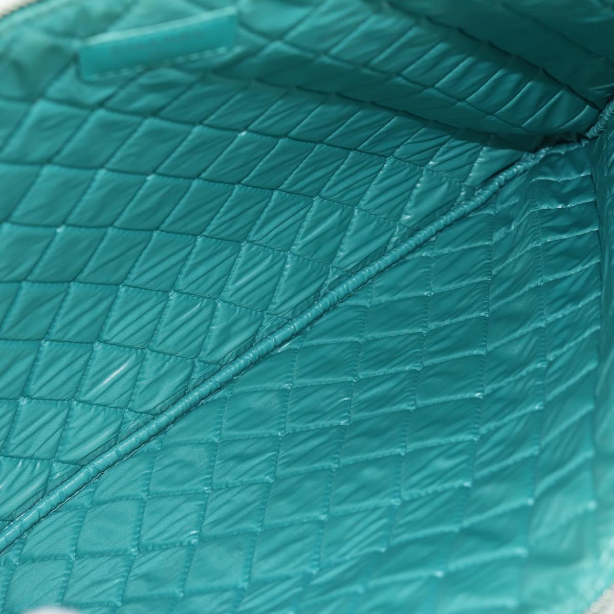 CHANEL Clutch Bag Lamb Skin Emerald Green CC Auth 154047V