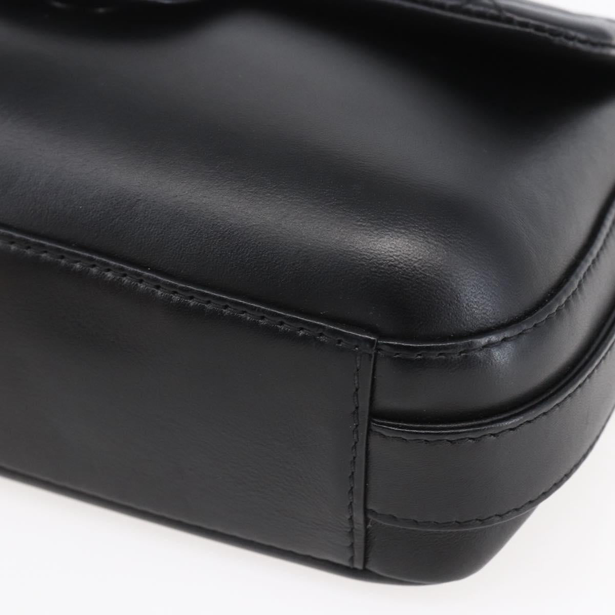 CHANEL Matelasse Chain Shoulder Bag Lamb Skin 2way Black CC Auth 154057SAM