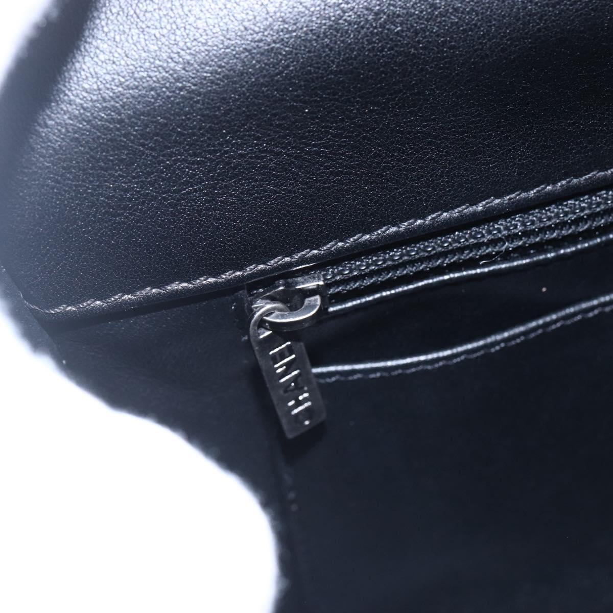 CHANEL Matelasse Chain Shoulder Bag Lamb Skin 2way Black CC Auth 154057SAM