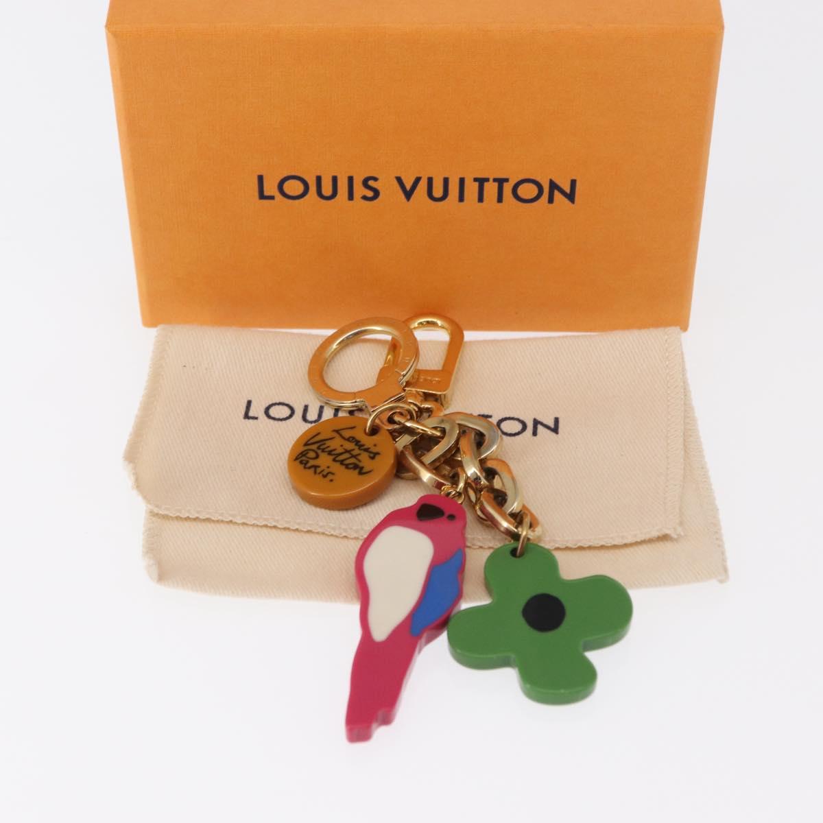 LOUIS VUITTON Porte Cles Jungle Key Holder plastic Pink M66266 LV Auth 154064V