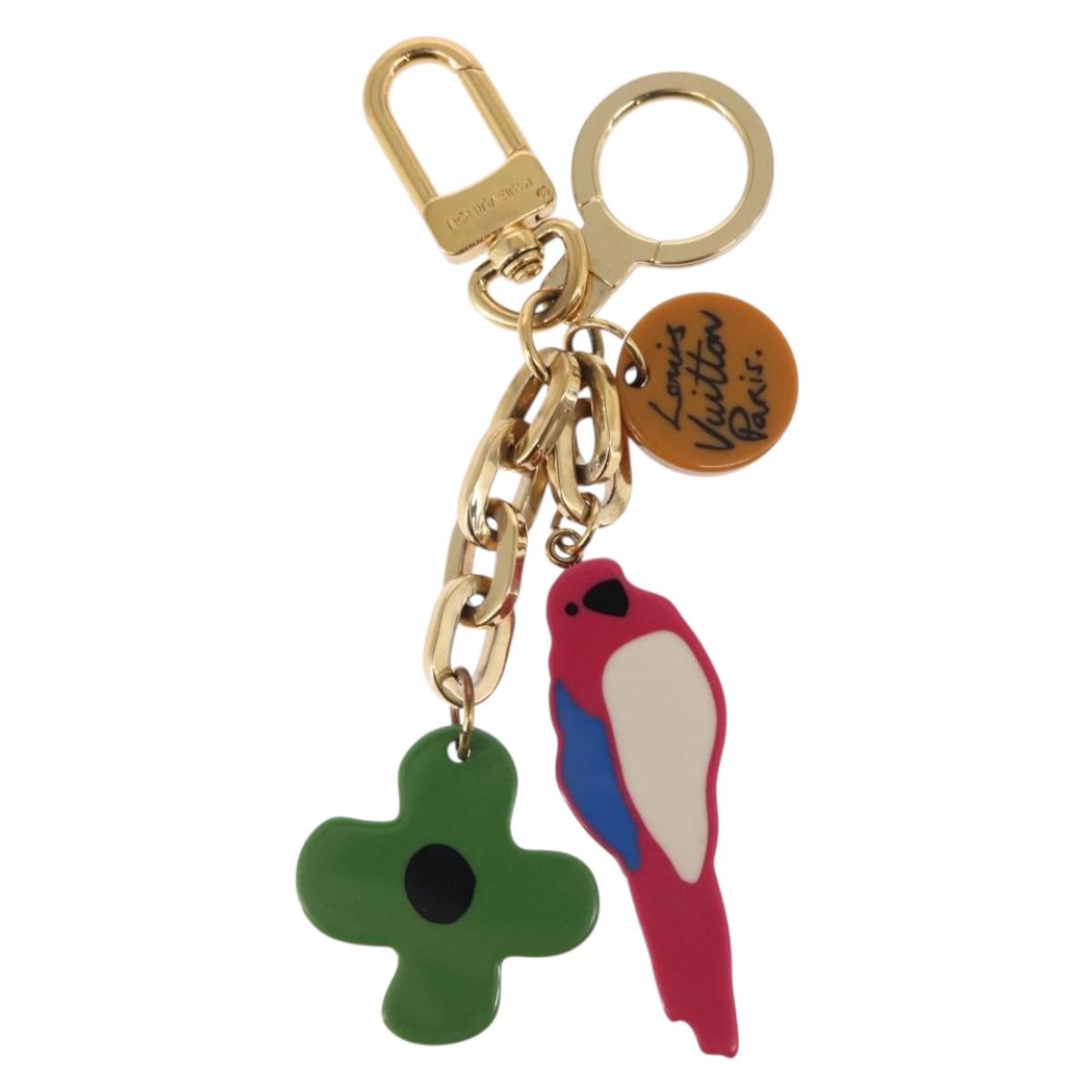 LOUIS VUITTON Porte Cles Jungle Key Holder plastic Pink M66266 LV Auth 154064V