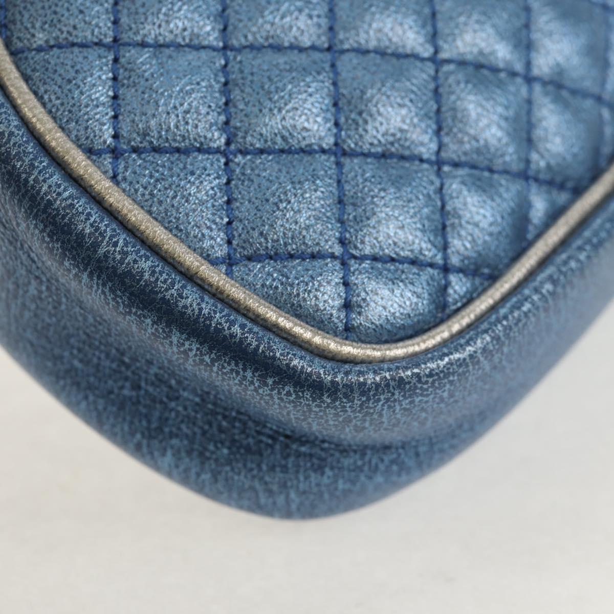 GUCCI Zumi Shoulder Bag Leather Outlet Blue Auth 154069V