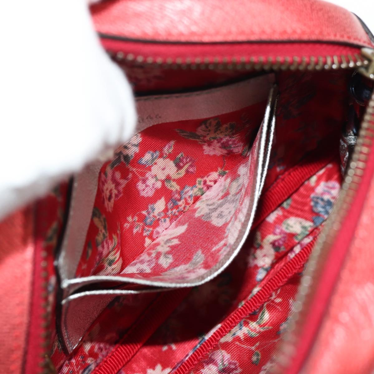 GUCCI Zumi Shoulder Bag Leather Outlet Blue Auth 154069V