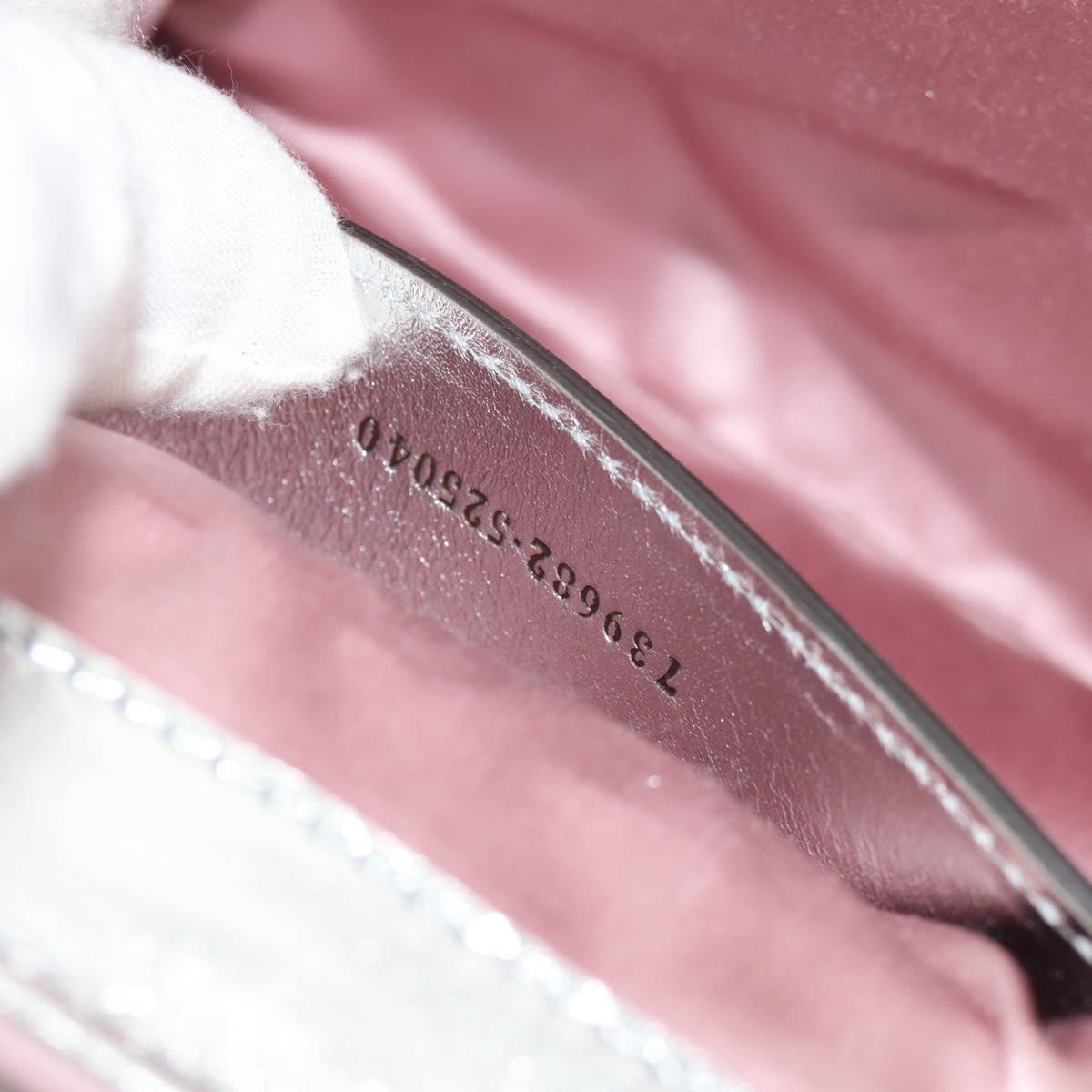 GUCCI GG Marmont Chain Shoulder Bag Leather Pink Gold 739682 Auth 154073V