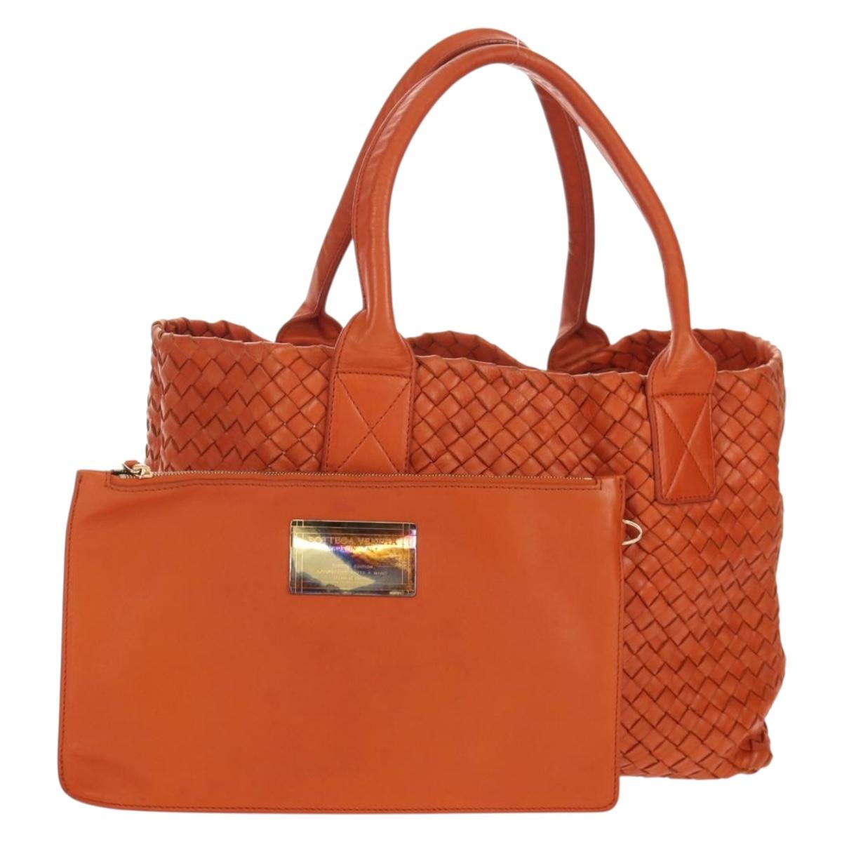 BOTTEGA VENETA INTRECCIATO Hand Bag Leather Brown 141498 Auth 154074V