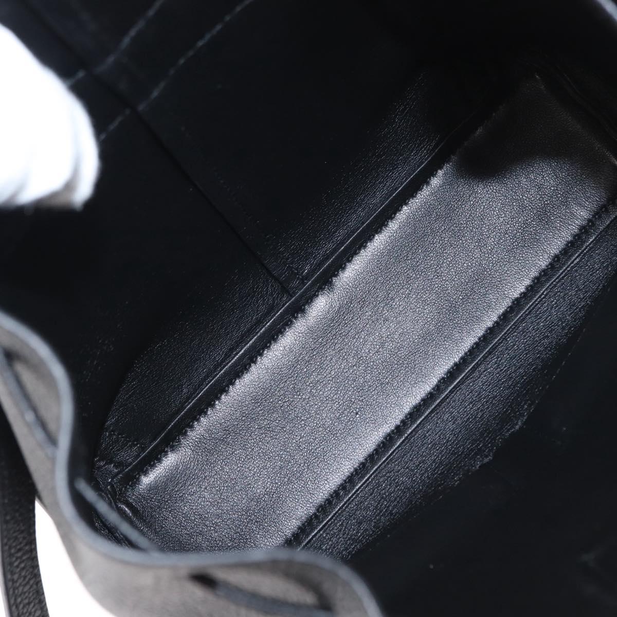 Salvatore Ferragamo Gancini Backpack Leather Black Gold Auth 154075SM