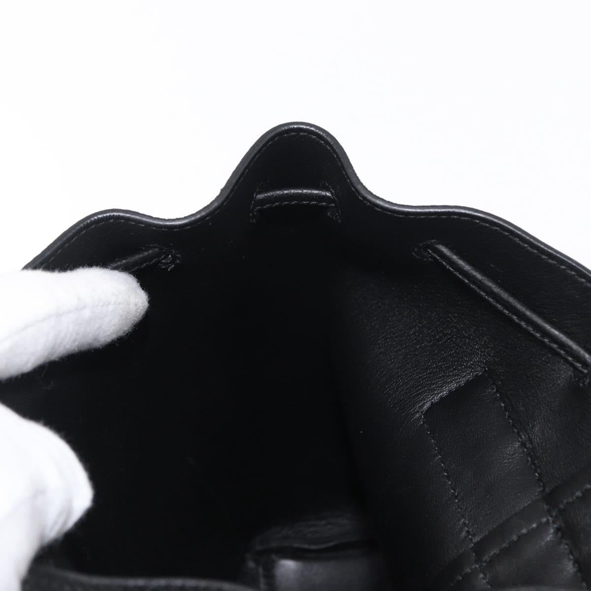 Salvatore Ferragamo Gancini Backpack Leather Black Gold Auth 154075SM