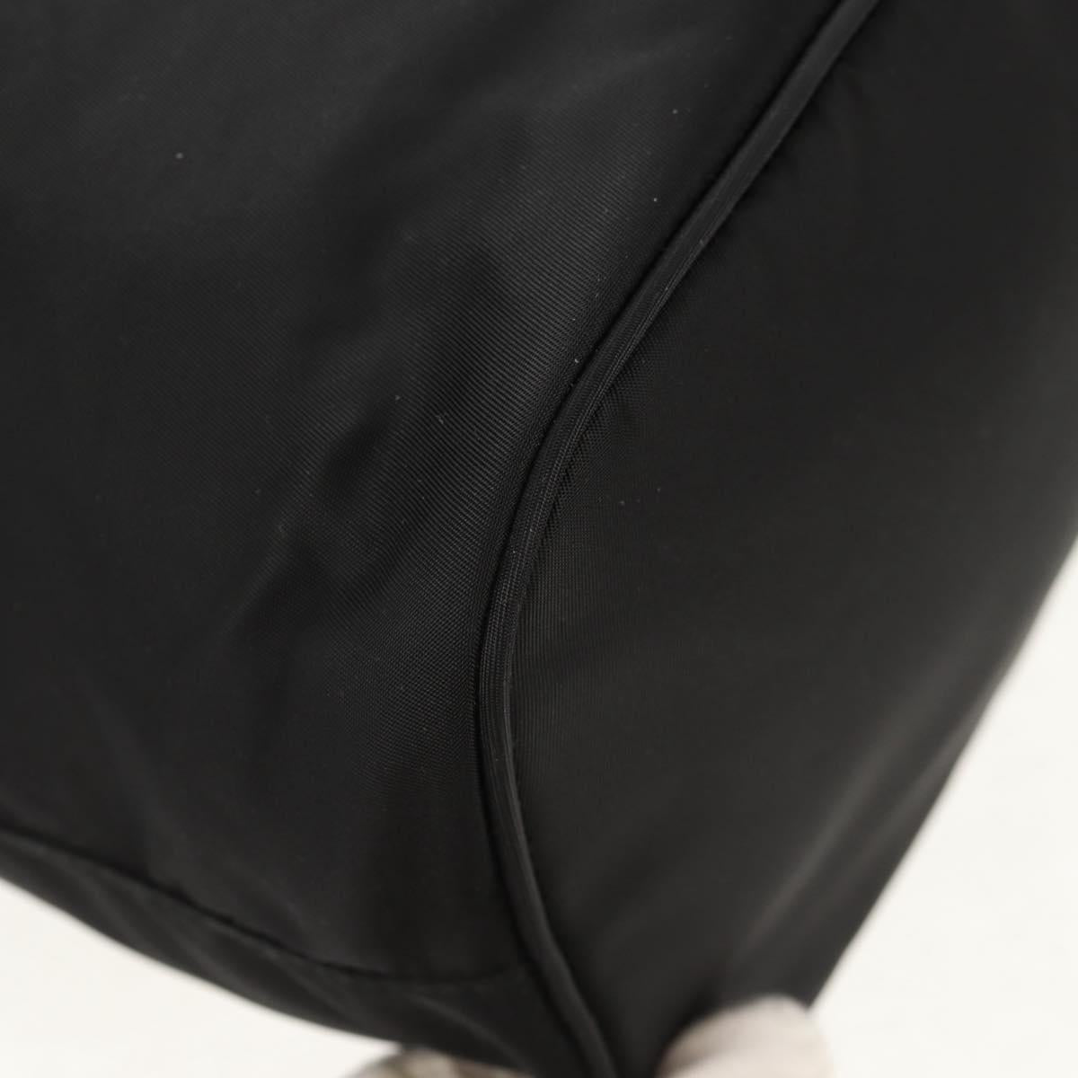 PRADA Hand Bag Nylon 2way Black Silver Auth 154078SAM