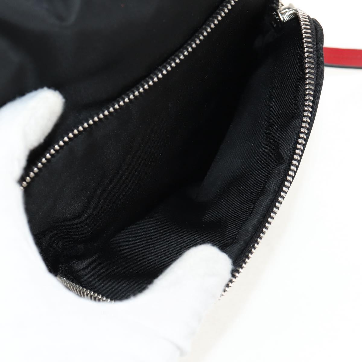 PRADA Hand Bag Nylon 2way Black Silver Auth 154078SAM