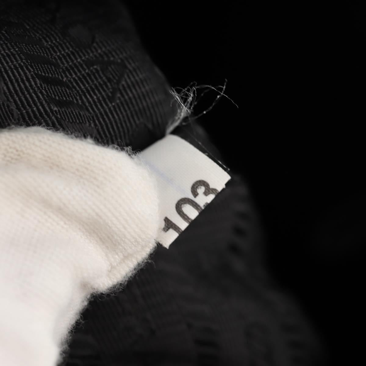 PRADA Hand Bag Nylon 2way Black Silver Auth 154078SAM