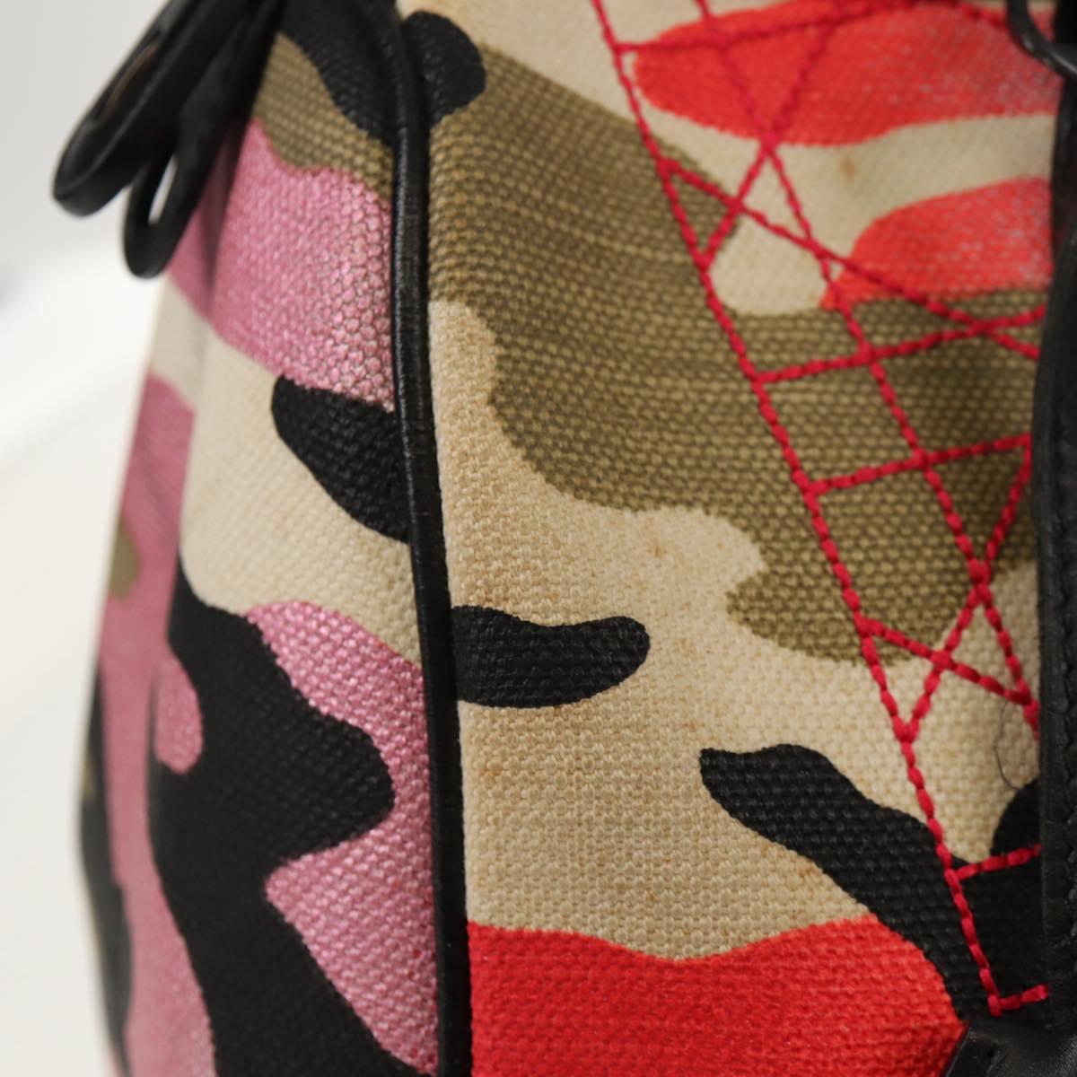 Christian Dior Anselmurail Boston Bag Canvas Multicolor Auth 154080V