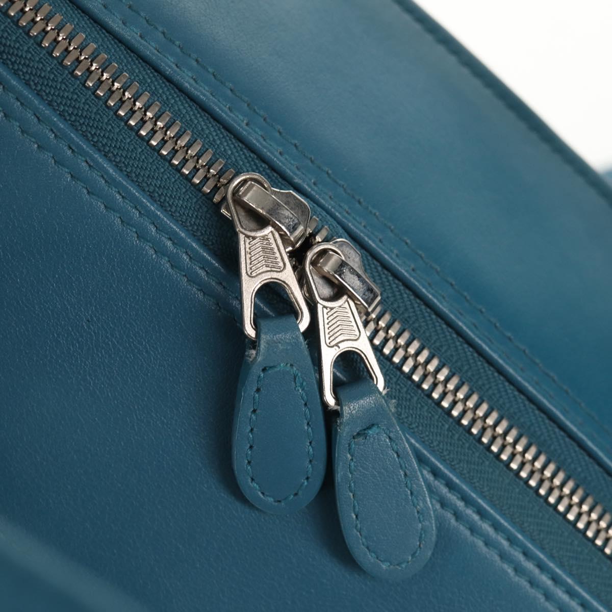 BALENCIAGA Triangle Duffel M Bag Leather 2way Light Blue 476974 Auth 154084V