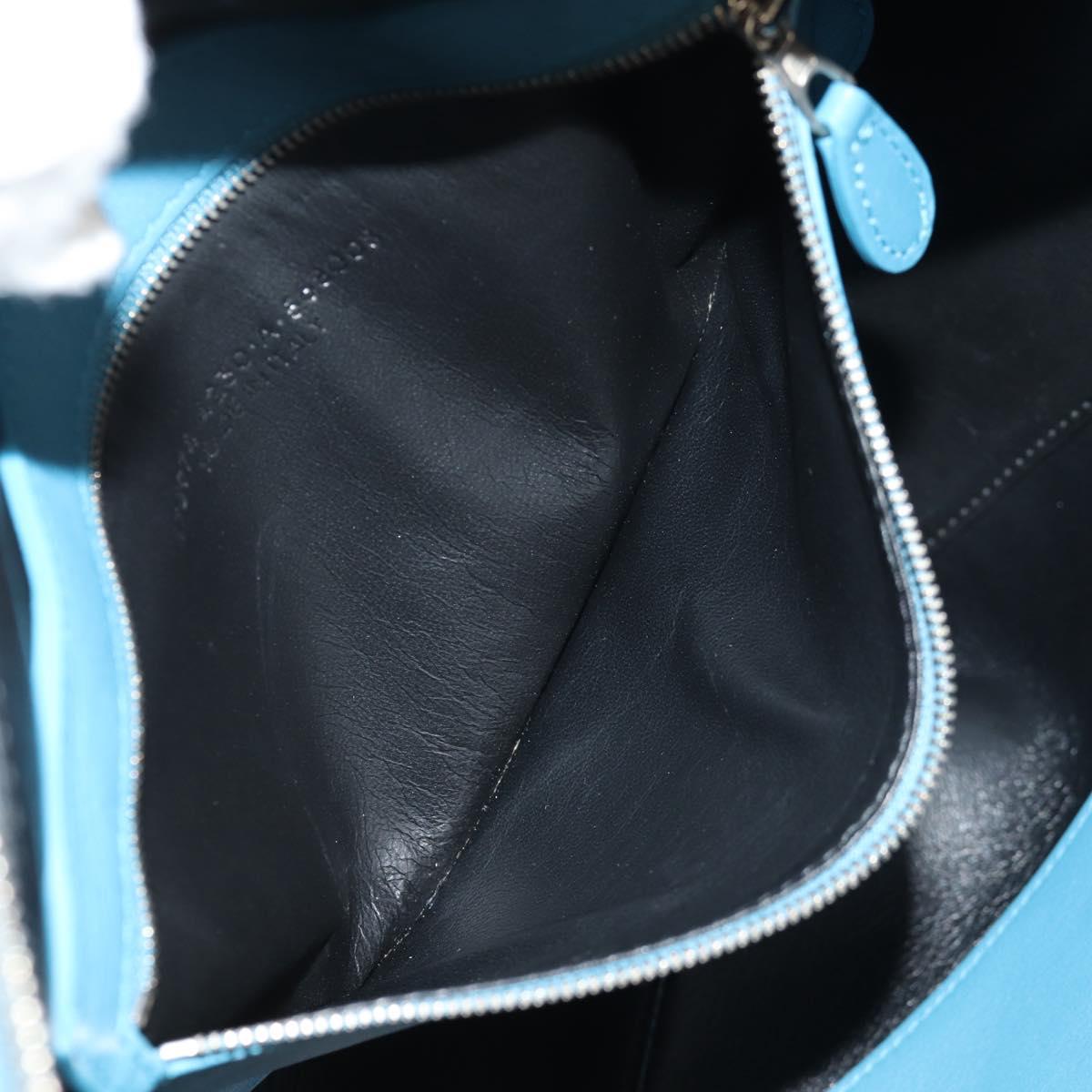 BALENCIAGA Triangle Duffel M Bag Leather 2way Light Blue 476974 Auth 154084V