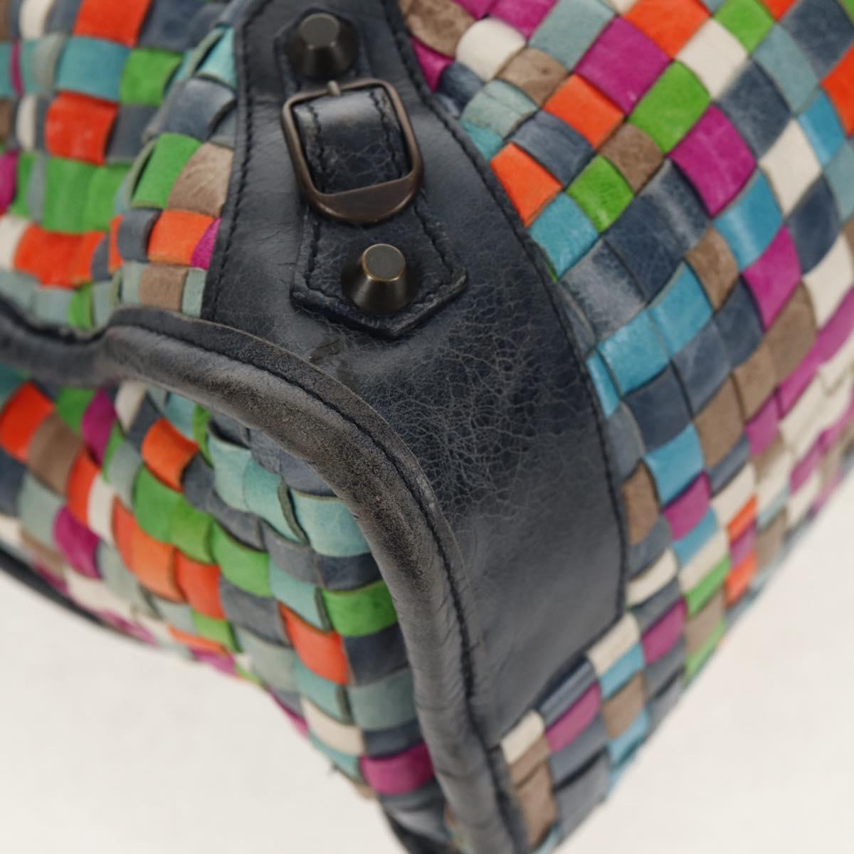 BALENCIAGA The City Hand Bag Leather 2way Multicolor 115748 Auth 154085V