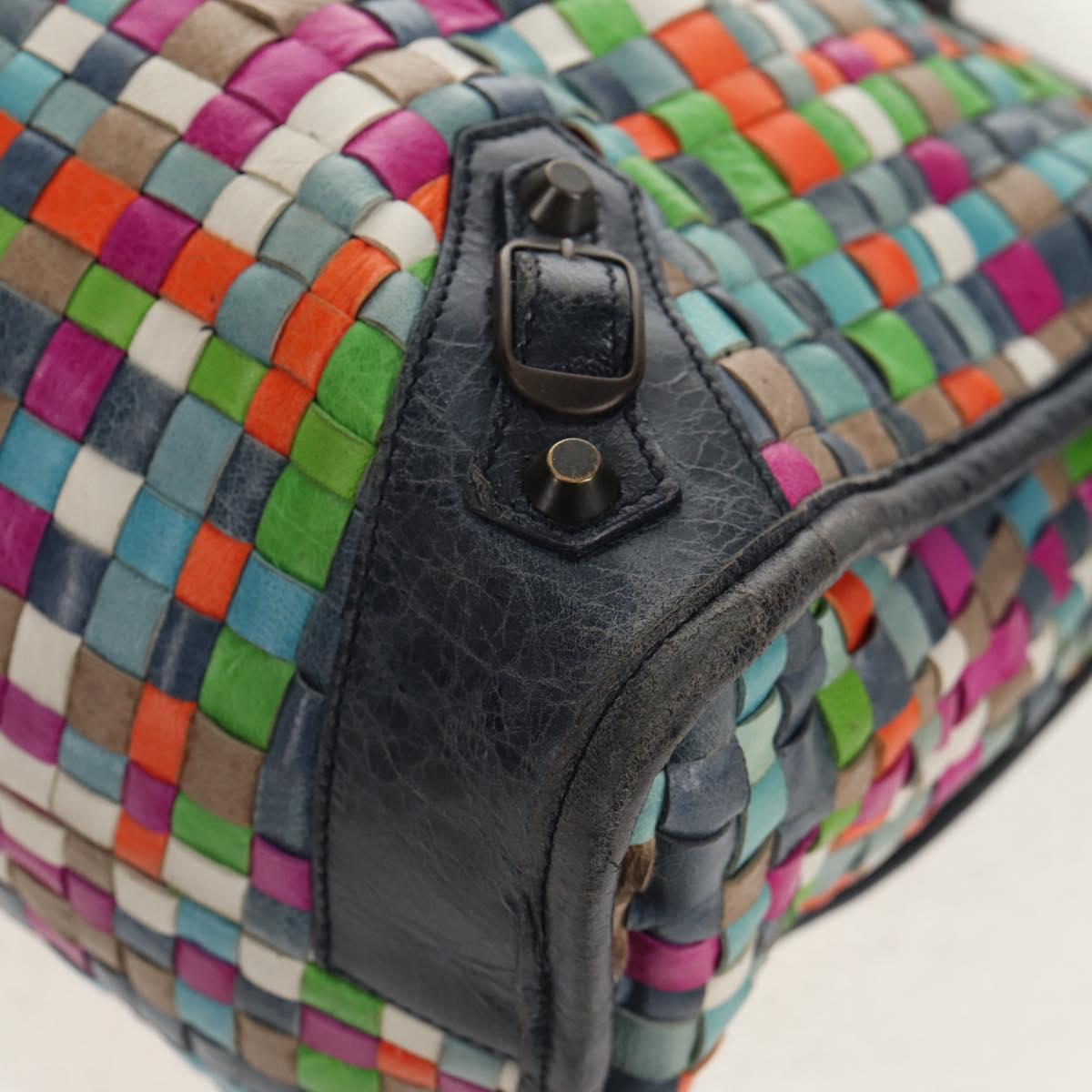 BALENCIAGA The City Hand Bag Leather 2way Multicolor 115748 Auth 154085V